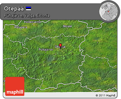 Satellite 3D Map of Otepää