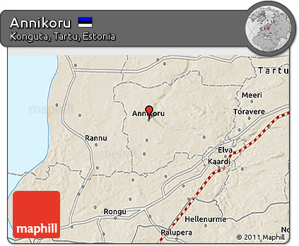 Shaded Relief 3D Map of Annikoru
