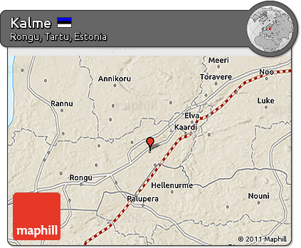 Shaded Relief 3D Map of Kalme