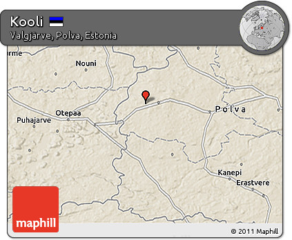 Shaded Relief 3D Map of Kooli