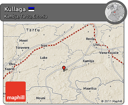 Shaded Relief 3D Map of Kullaga