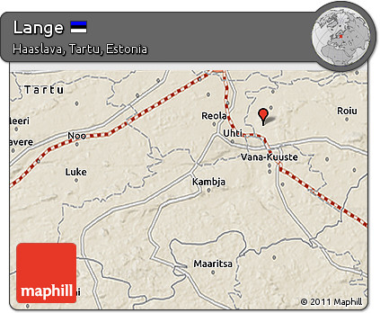 Shaded Relief 3D Map of Lange