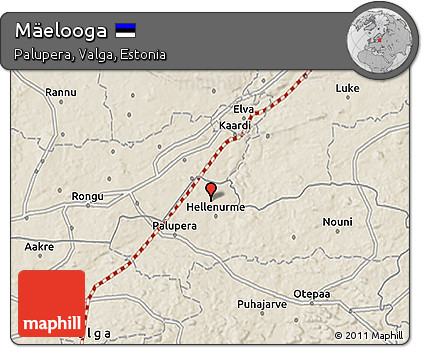 Shaded Relief 3D Map of Mäelooga