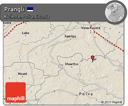 Shaded Relief 3D Map of Prangli