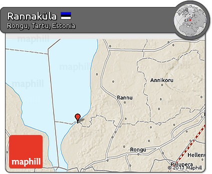 Shaded Relief 3D Map of Rannaküla