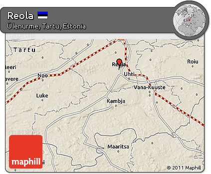 Shaded Relief 3D Map of Reola
