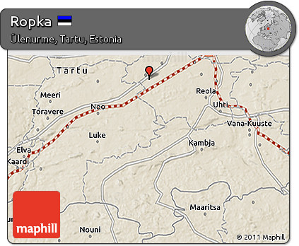 Shaded Relief 3D Map of Ropka