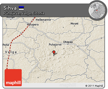 Shaded Relief 3D Map of Sihva