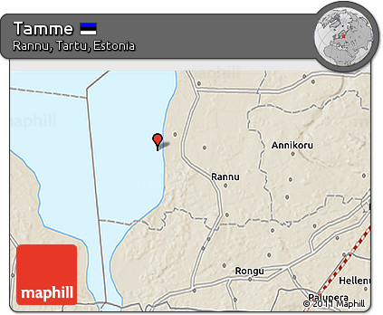 Shaded Relief 3D Map of Tamme