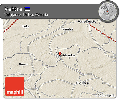 Shaded Relief 3D Map of Vahtra