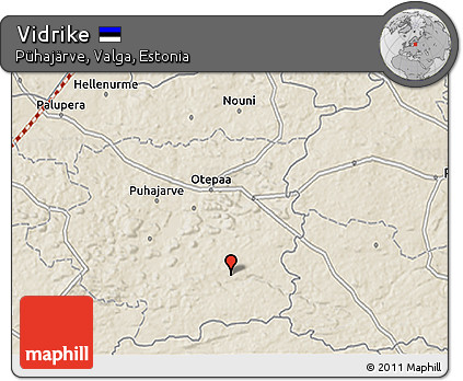 Shaded Relief 3D Map of Vidrike