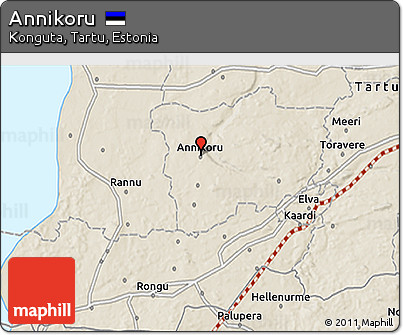 Shaded Relief 3D Map of Annikoru