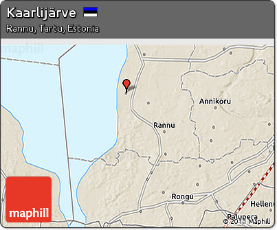 Shaded Relief 3D Map of Kaarlijärve