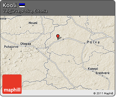 Shaded Relief 3D Map of Kooli