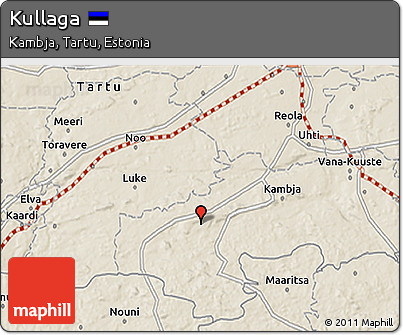 Shaded Relief 3D Map of Kullaga