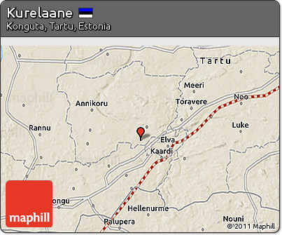 Shaded Relief 3D Map of Kurelaane