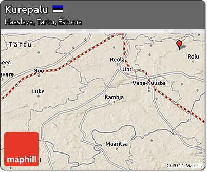 Shaded Relief 3D Map of Kurepalu