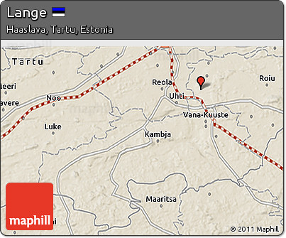 Shaded Relief 3D Map of Lange