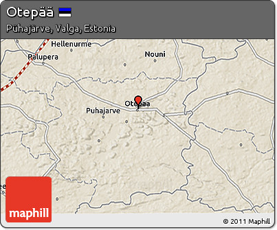 Shaded Relief 3D Map of Otepää