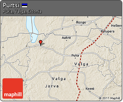 Shaded Relief 3D Map of Purtsi