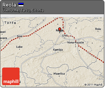 Shaded Relief 3D Map of Reola