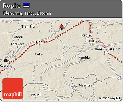 Shaded Relief 3D Map of Ropka