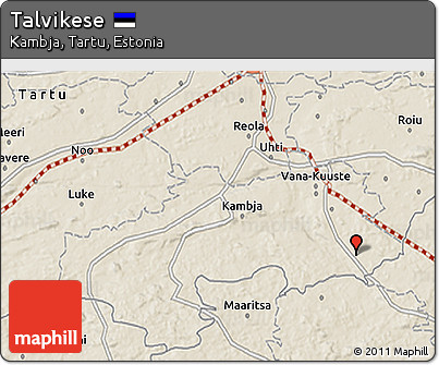 Shaded Relief 3D Map of Talvikese