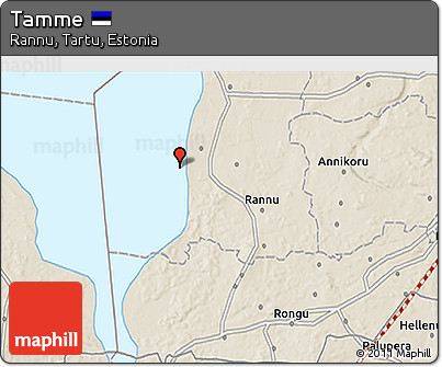 Shaded Relief 3D Map of Tamme