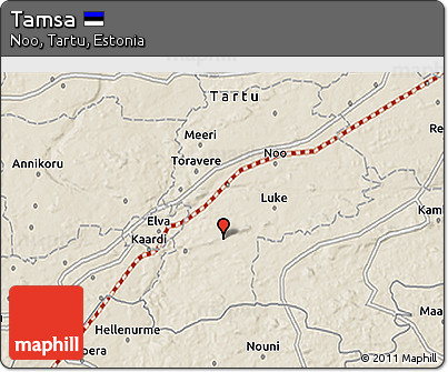 Shaded Relief 3D Map of Tamsa