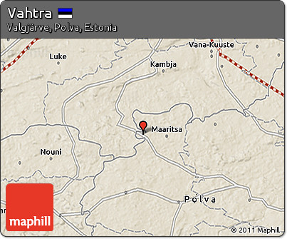Shaded Relief 3D Map of Vahtra