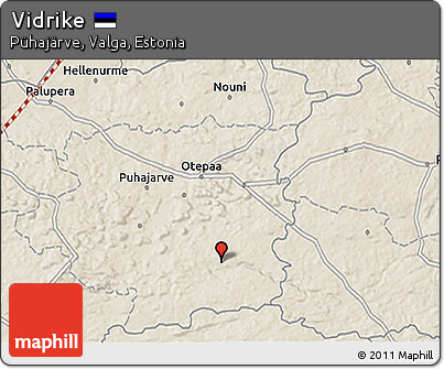Shaded Relief 3D Map of Vidrike