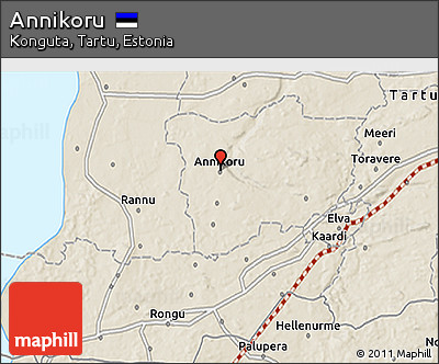 Shaded Relief 3D Map of Annikoru