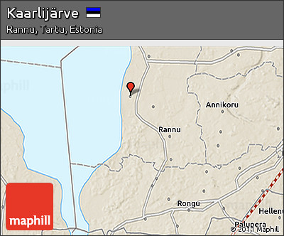 Shaded Relief 3D Map of Kaarlijärve