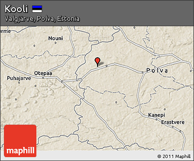 Shaded Relief 3D Map of Kooli