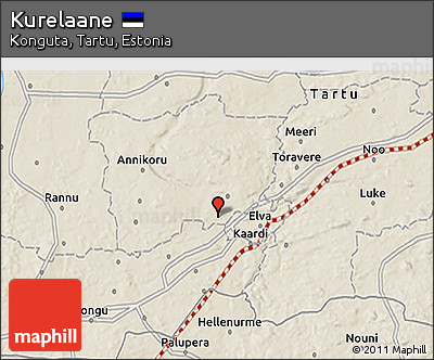 Shaded Relief 3D Map of Kurelaane
