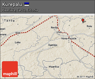 Shaded Relief 3D Map of Kurepalu