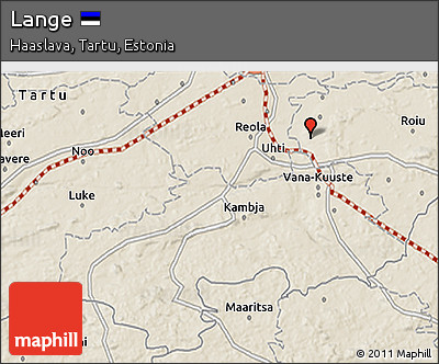 Shaded Relief 3D Map of Lange