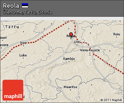 Shaded Relief 3D Map of Reola