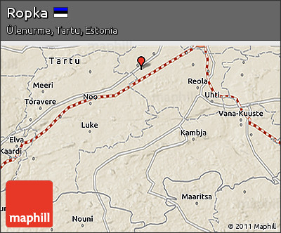 Shaded Relief 3D Map of Ropka