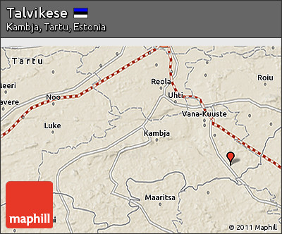 Shaded Relief 3D Map of Talvikese