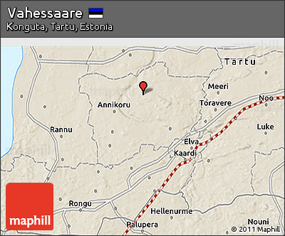Shaded Relief 3D Map of Vahessaare