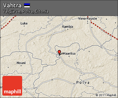 Shaded Relief 3D Map of Vahtra