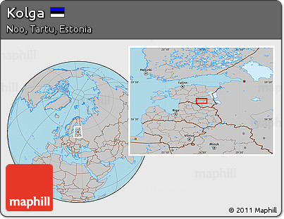 Gray Location Map of Kolga