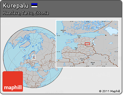 Gray Location Map of Kurepalu