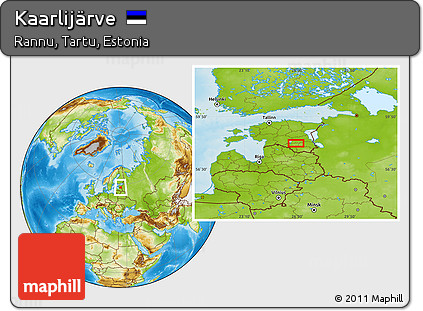 Physical Location Map of Kaarlijärve