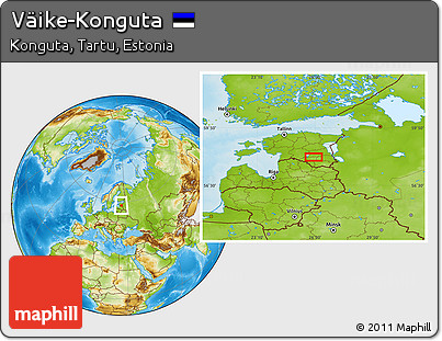 Physical Location Map of Väike-Konguta