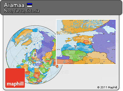 Political Location Map of Aiamaa