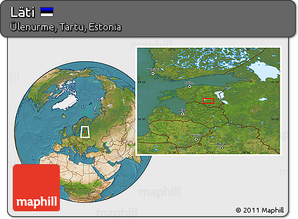Satellite Location Map of Läti