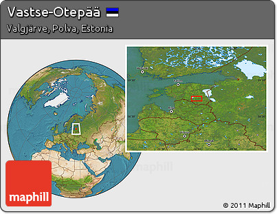 Satellite Location Map of Vastse-Otepää