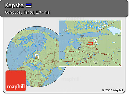 Savanna Style Location Map of Kapsta